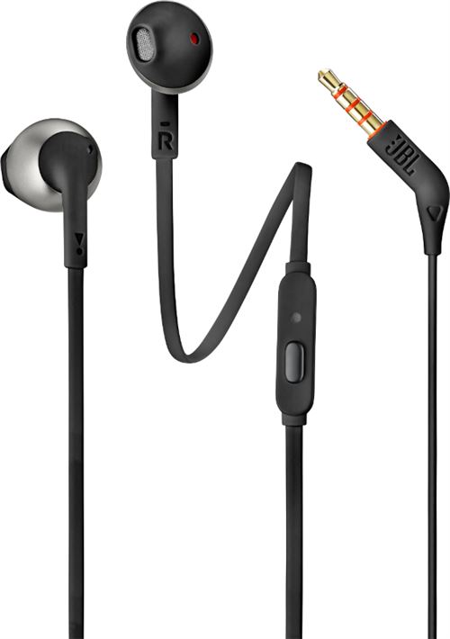 Ecouteurs filaires boutons intra-auriculaires JBL Tune 205 Noir