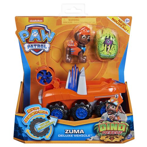 Zuma Dino Rescue Pat Patrouille figurine + véhicule