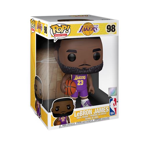 Funko Figurine Pop Nba Lakers 10" Lebron James Purple Jersey
