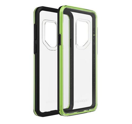 Coque LifeProof Slam Transparent avec Contour noir et vert pour Samsung Galaxy S9+