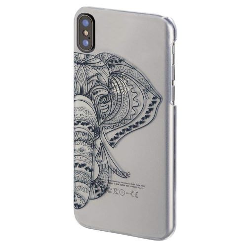 Hama Design Line - Achterzijde behuizing voor mobiele telefoon - plastic - blauw, transparant - Tantor - voor Apple iPhone X