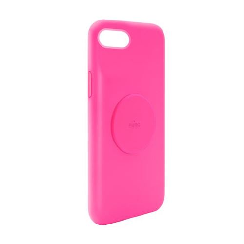 Coque Icon Puro pour iPhone SE (2020) Fucsia
