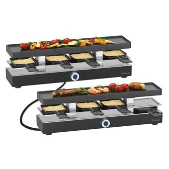 Raclette Trisa Electronics Style Connect avec Thermostat 2 x 900 W Anthracite