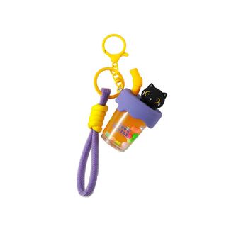 ITOTAL PORTE-CLÉS BUBBLE TEA CHAT NOIR