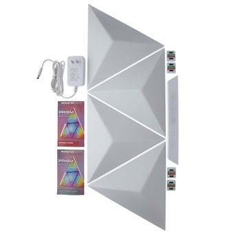 Pack de démarrage 4 panneaux modulaires LED 3D Monster Illuminescence Multicolore