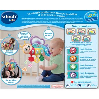 Jeu d'éveil interactif Vtech Baby Mon Papillon Arc-en-ciel