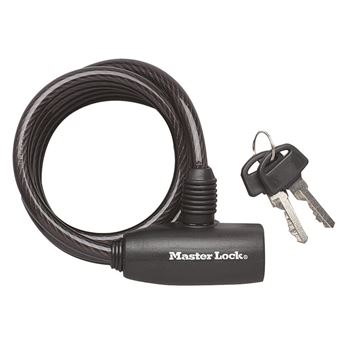 Cable antivol a cle Master Lock 8126EURDPRO Noir