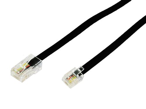 Câble Ethernet RJ-11 vers Ethernet RJ-45 Temium 3 m Noir