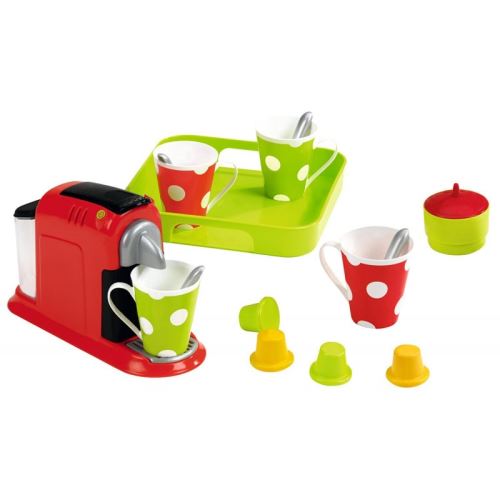 Coffret Café 44 Pièces – Machine à Café Son Et Lumière, Caisse Enregistreuse Avec Carte, Dinette Enfant, Supermarché, Jeu De Rôle 3+