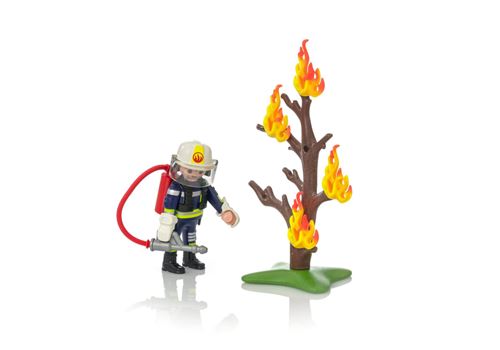Playmobil Pompier avec arbre en feu - WDK