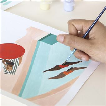 Gouache La Petite épicerie Peinture au numéro Petit Pinceau St. Barthelemy par Léa Morichon