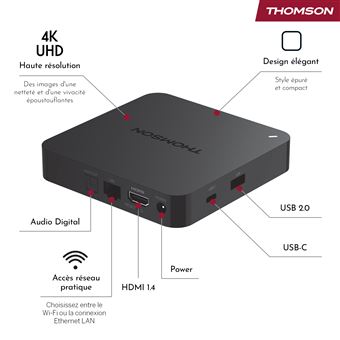 Passerelle Multimédia THOMSON 270W Box 4K Plus Avec Google TV – Neuve