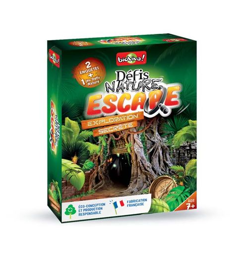 Jeu de cartes Bioviva Défis Nature Escape Exploration Secrète