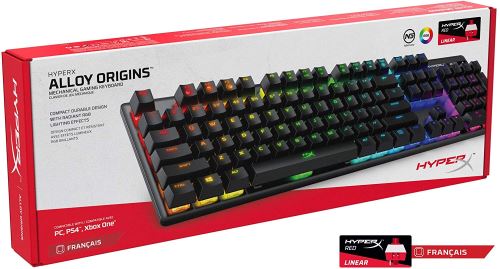 Clavier Gaming mécanique HyperX Alloy Origins Noir