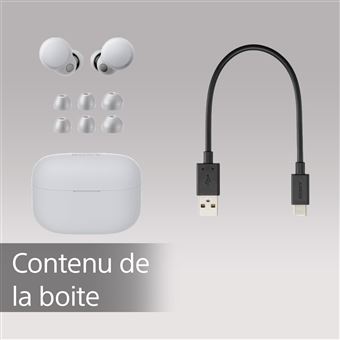 Ecouteurs sans fil à réduction du bruit Sony LinkBuds S WF-LS900N Blanc