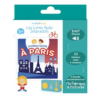 Coffret livre audio Lunii Suzanne et Gaston à Paris