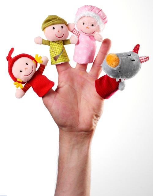 Lot De 4 Marionnettes à Doigts – Le Petit Chaperon Rouge – Animaux Rigolos Pour Tout-petits – Jouet Interactif Et éducatif En Tissu – Idéal Pour Raconter Des Histoires