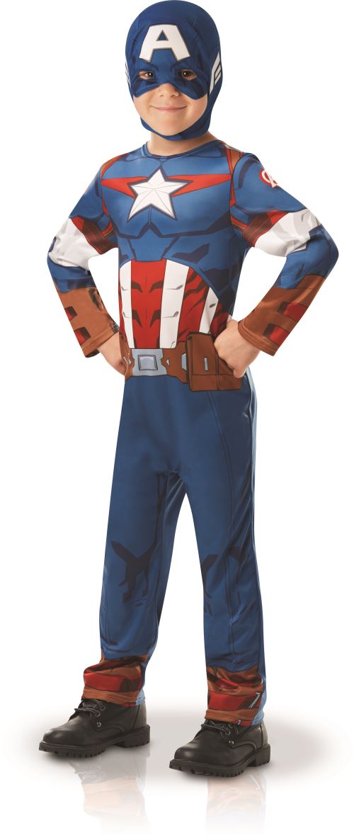 Marvel Garçons Déguisement Captain America Bleu 3-4 Ans : : Jeux  et Jouets