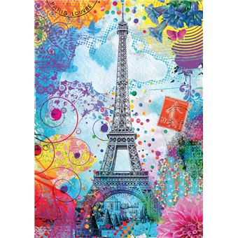 Puzzle 1500 pièces Nathan Tour Eiffel Multicolore