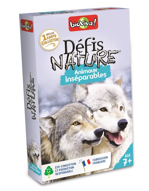 Jeu de cartes Bioviva Défis Nature Animaux Inséparables