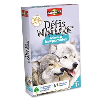 Jeu de cartes Bioviva Défis Nature Animaux Inséparables