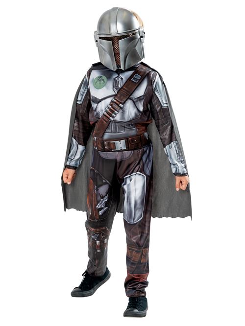 RUBIE' STAR WARS Officiel Costume de Luxe The Mandalorian Déguisement Enfant Taille 7 Combinaison Avec Armure Rembourrée et Masque Parfait Pour Jeunes Recrues Impériales Halloween