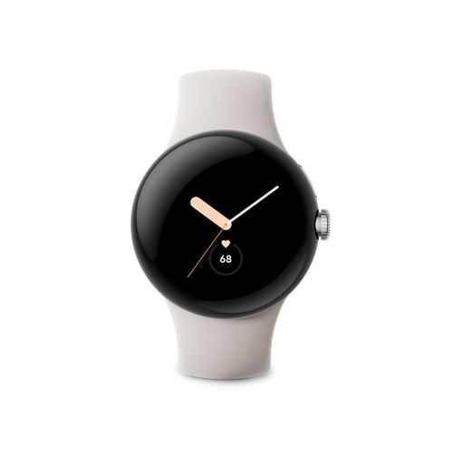 Google Argent Montre Connectée Pixel Watch Lte Avec Bracelet Sport Galet