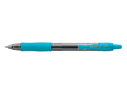 Pilot Ecriture Stylo Bille Encre Gel R&eacute;tractable G-2 Moyen Turquoise