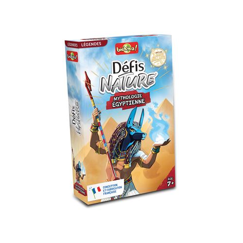 Jeu de Culture Générale Bioviva 280358 – Défis Nature : Mythologie Égyptienne, Dès 7 Ans