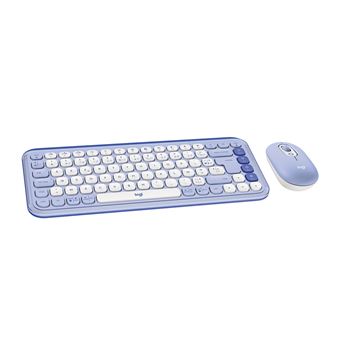 Ensemble clavier et souris sans fil Logitech Pop Icon Combo Bluetooth Lilas - 1