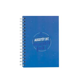 Cahier petit format Mr. Wonderful Aussitôt dit, aussitôt fait Bleu