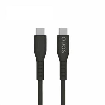 Chargeur QDOS PowerCube Trio Double USB Type C 45W Noir + 2 Câbles USB Type C