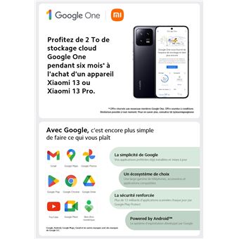 Xiaomi 13 - 5G smartphone - double SIM - RAM 8 Go / Mémoire interne 256 Go - écran OEL - 6.36" - 2400 x 1080 pixels (120 Hz) - 3 x caméras arrière 50 MP, 10 MP, 12 MP - front camera 32 MP - blanc