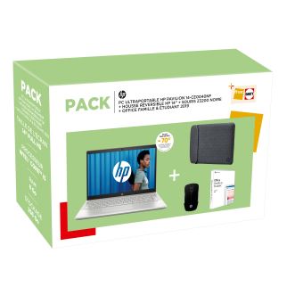Pack HP Ultra Portable 14-CF2020nf : Ordi + Souris + Sacoche + Clé Microsoft