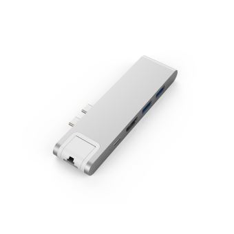 Hub On Earz Mobile Gear 2 USB Type-C vers USB Type-C Argent