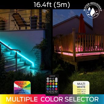 Bandeau lumineux LED Monster Illuminescence intérieur-extérieur Multicolore et blanc 5 m