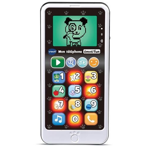 Vtech Baby Noir/Blanc Téléphone Interactif Vtech Emoti'fun Et