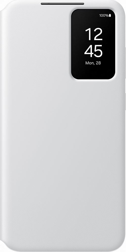 Etui Folio Smart Clear View avec porte-carte pour Samsung Galaxy S24+ Gris Clair