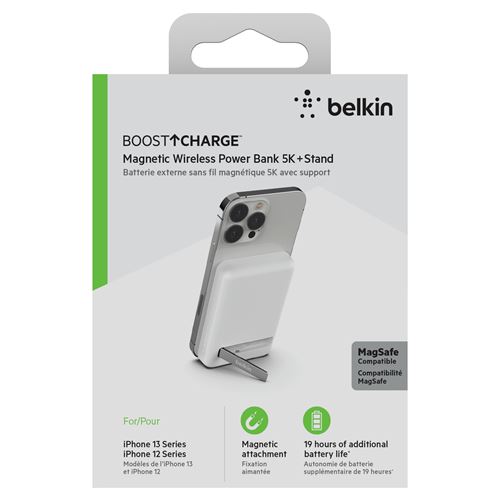 Batterie externe sans fil magnétique 5000 mAh - Belkin BOOST CHARGE - Noir  - Batterie Externe - BELKIN