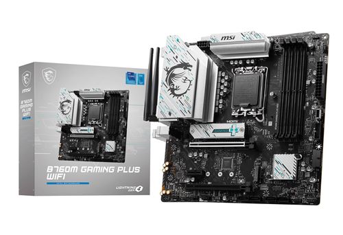 Carte mère MSI B760M GAMING PLUS WIFI micro ATX Socket LGA1700 Chipset Intel B760