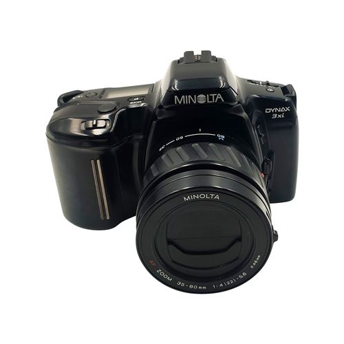 Appareil photo argentique reflex Minolta Dynax 3xi + 35-80mm f4-5.6 AF Zoom Noir - Reconditionne État correct - Minolta reconditionné disponible sur Fnac