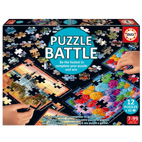 Set de 12 puzzles x 42 pièces Educa Battle Travel