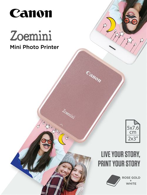 20€85 sur Appareil photo instantané et imprimante portable Canon Zoemini S  Rose Exclusivité Fnac - Appareil photo instantané - Achat & prix
