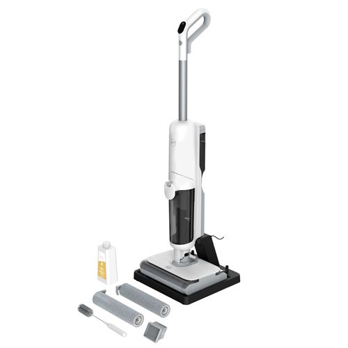 Aspirateur balai laveur sec et humide avec double rouleaux Hoover HW5 HW500 011 150 W Blanc et Gris - Candy