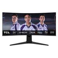 Ecran PC Gaming Tcl 34R83Q 34" Incurvé WQHD Qled Mini LED Noir et Blanc