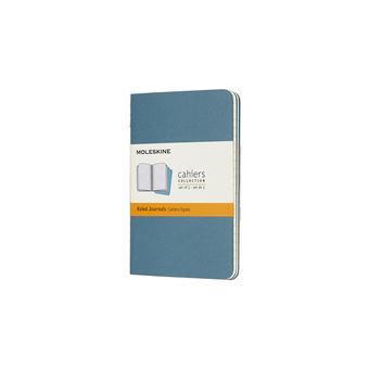 Set de 3 cahiers format de poche Moleskine lignés Bleu