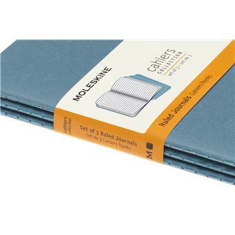 Set de 3 cahiers format de poche Moleskine lignés Bleu