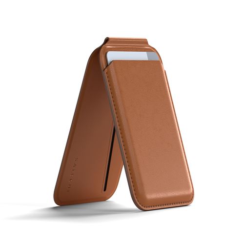 Support téléphone + porte-carte MW Magsafe Satechi Marron