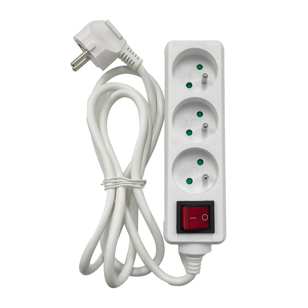 Multiprise 5 prises avec interrupteur (Blanc) - Multiprise - Garantie 3 ans  LDLC