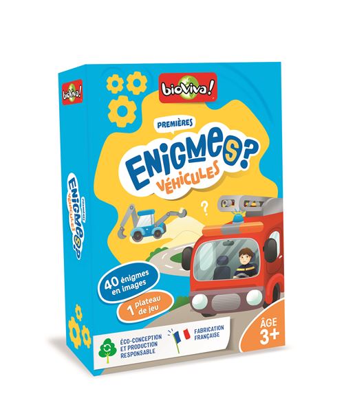 Jeu de cartes Bioviva Mes Premières Enigmes Véhicules